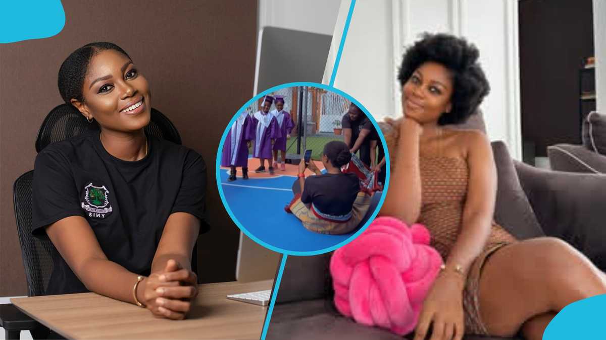 Yvonne Nelson turns into a photographer to take videos of students in her school