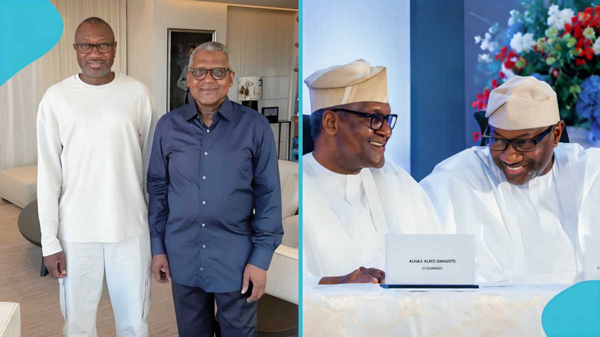 Nigerian billionaire Femi Otedola posts picture with Aliko Dangote, calls him his bestie
