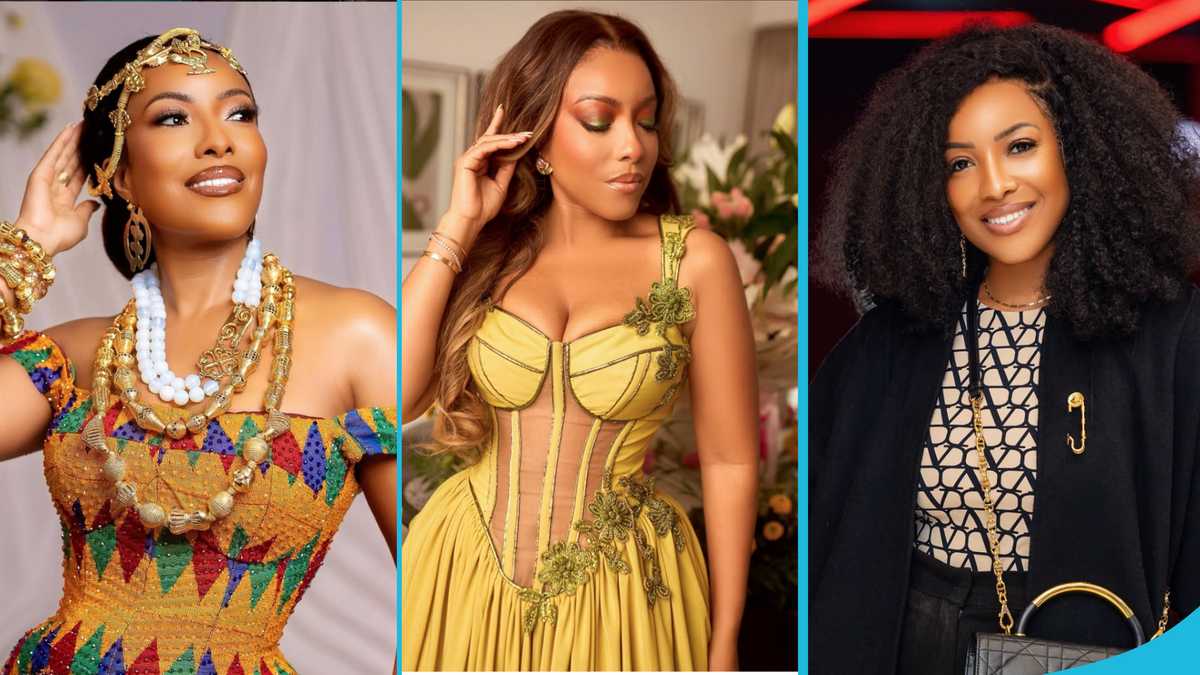 Joselyn Dumas impresses in a stylish mustard corset dress and blonde hairstyle for her 45th birthday photoshoot