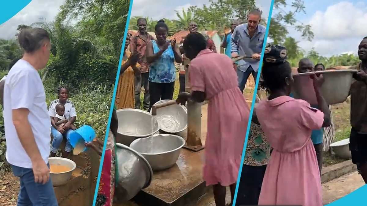 Joy fills Oframase as TikTok philanthropist Reza restores the community’s only clean water source after 7 years