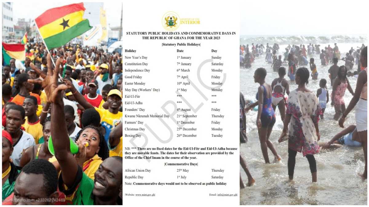 Pubic Holidays In Ghana 2023: 15 Statutory & Commemorative Days To Be