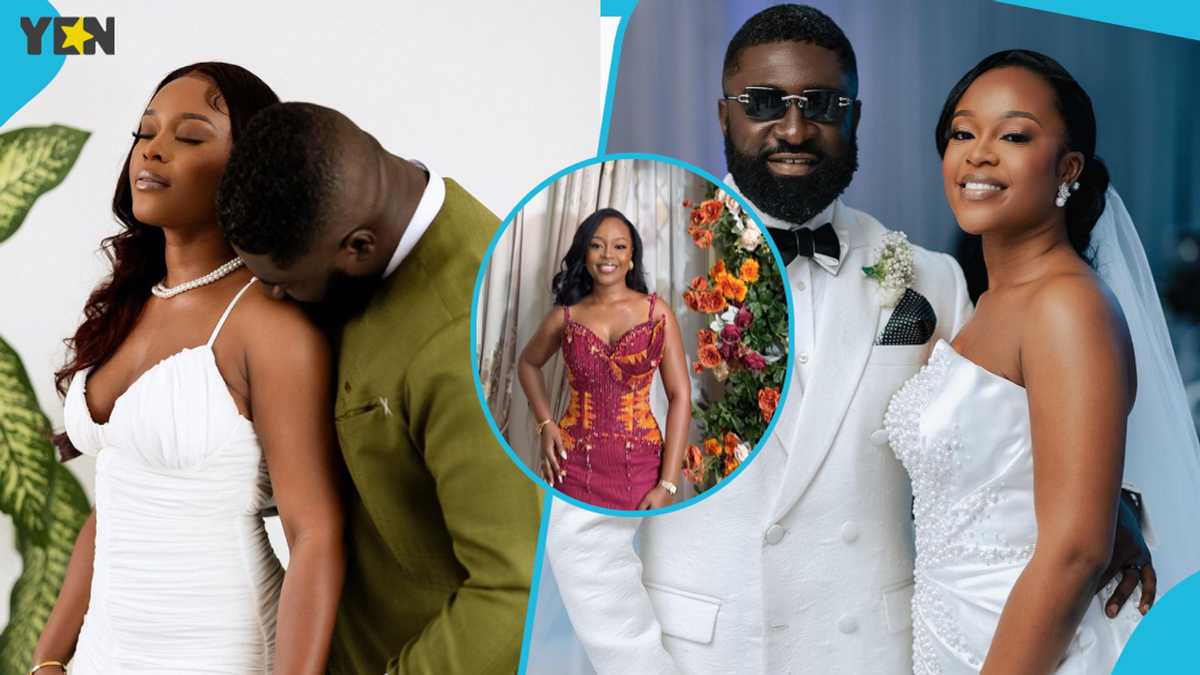 Ghanaian Bride And Accountant Stuns In Sleeveless Beaded White Gown As ...