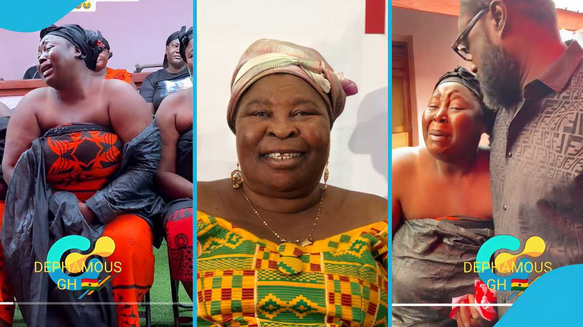 Akua Donkor: Late Politician's Daughter Weeps Uncontrollably At Her Funeral Service - YEN.COM.GH