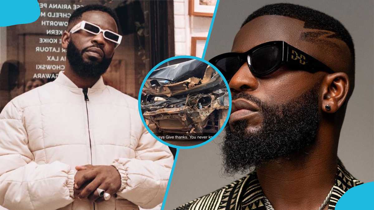 Bisa Kdei reportedly involved in a near-fatal accident, escapes unhurt