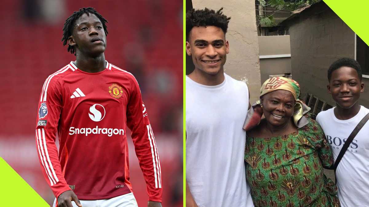 Dynamic Mainoo's Brother Displays 'free Kobbie' T-shirt At Old Trafford In Message To Ruben Amorim Image for Your Screen Dynamic Mainoo's Brother Displays 'free Kobbie' T-shirt At Old Trafford In Message To Ruben Amorim Image for Your Screen