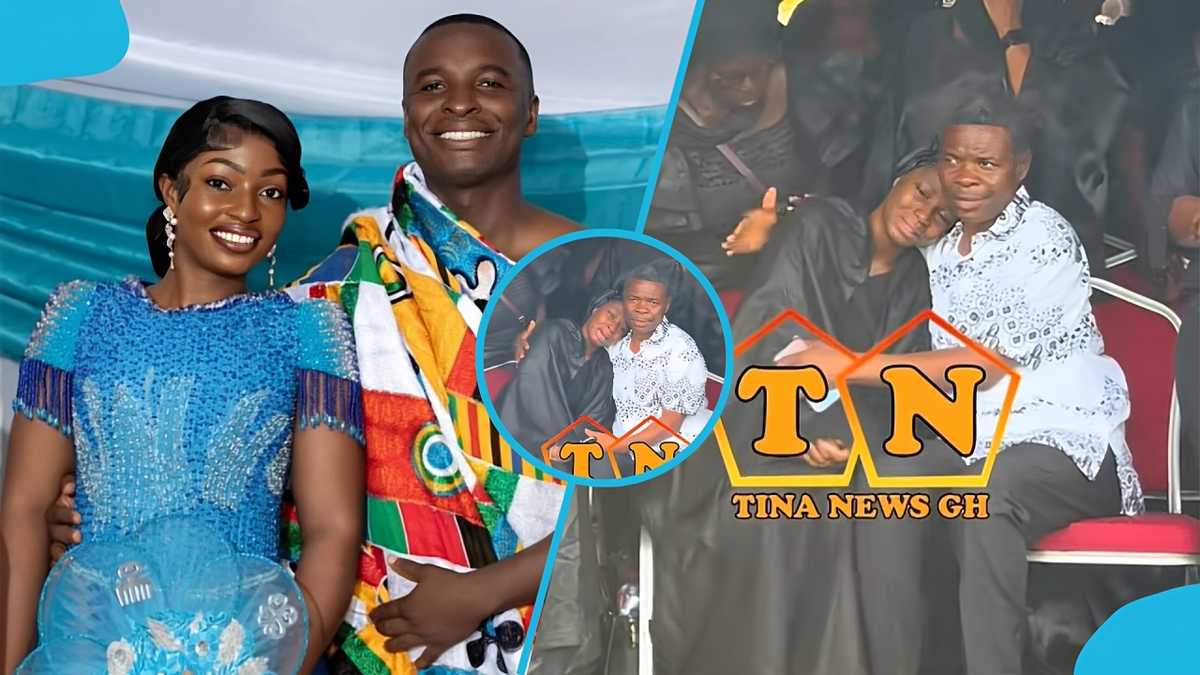 Naomi Donkor breaks down as Elder Frank Donkor consoles her at sons’ funeral