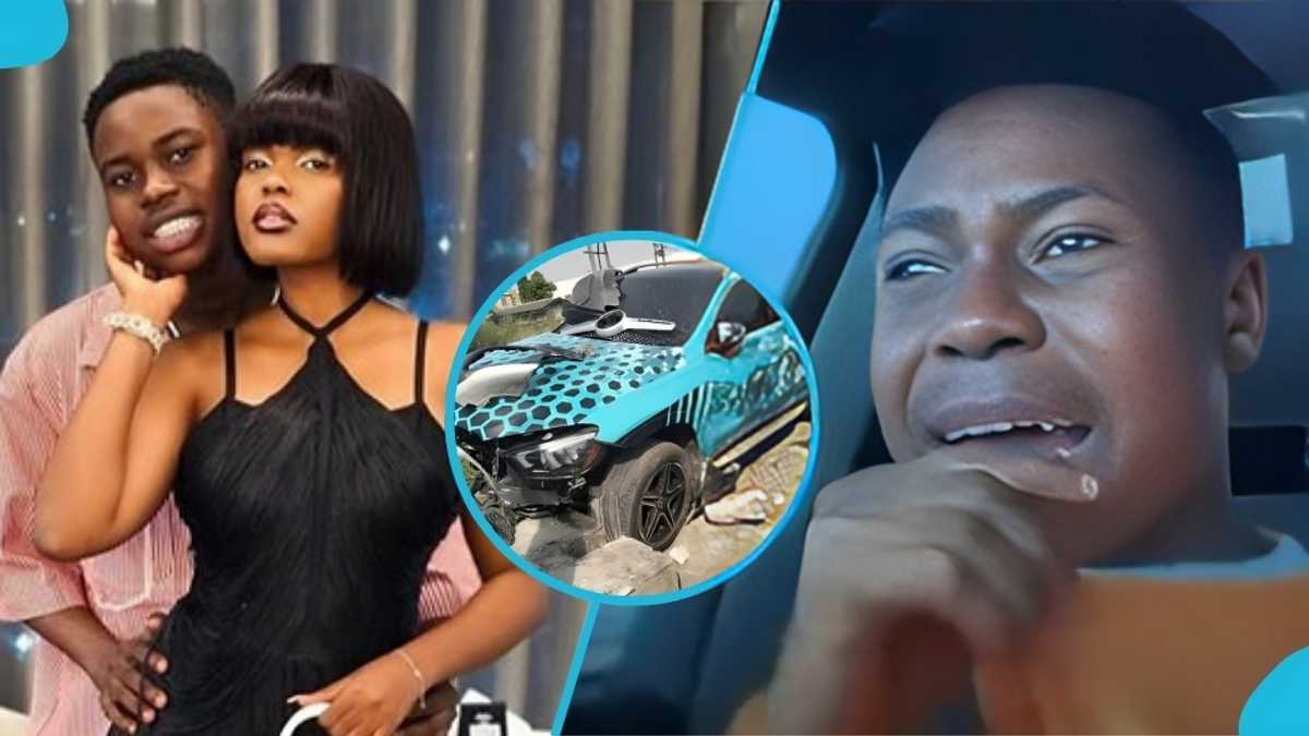 TikToker Peller crashes new Mercedes during livestream amid breakup rumours