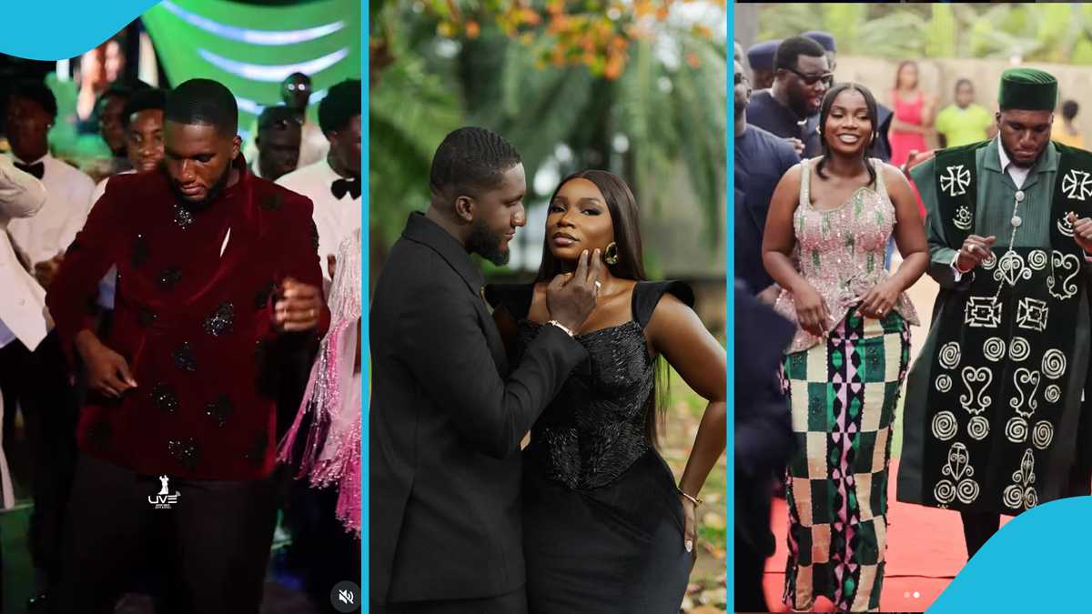 Anita Sefa Boakye's brother trends with his unorthodox dance moves at his lavish wedding