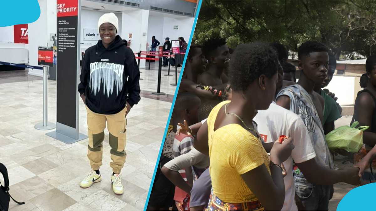 Grace Asantewaa wins praise after feeding the homeless during her visit to Accra