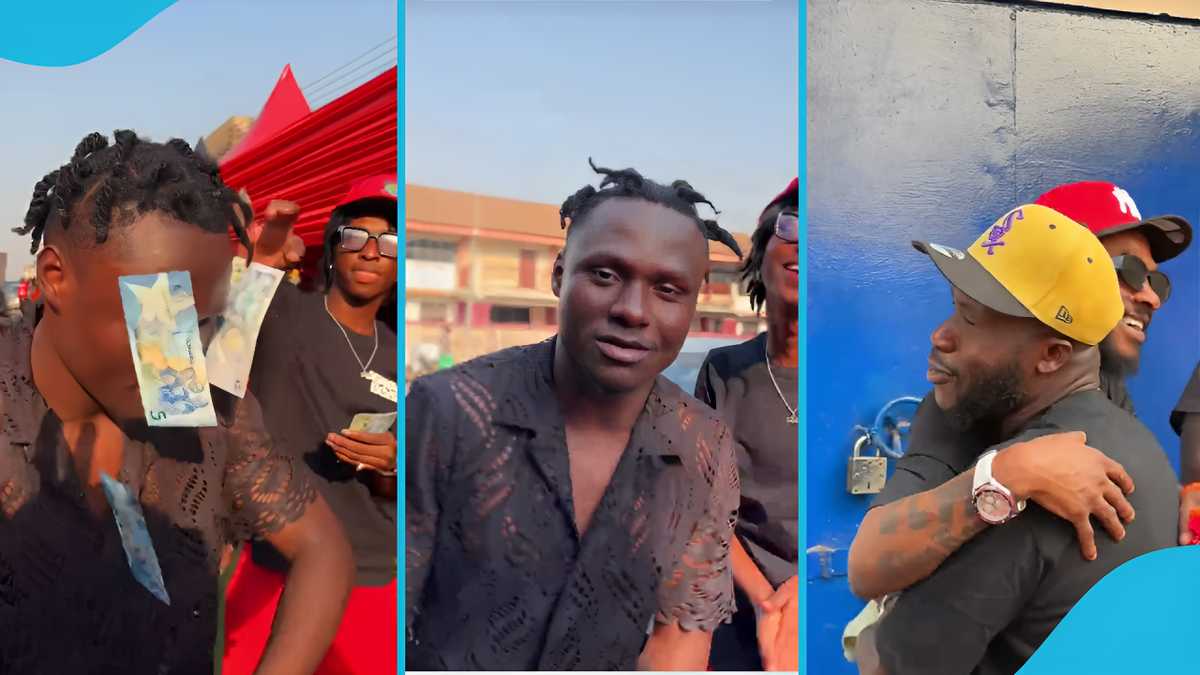 Image for article Ras Nene, Asakaa Boys Join Jay Bahd To Mourn His Grandmother, Spray Him With Cash Kumerican Love
