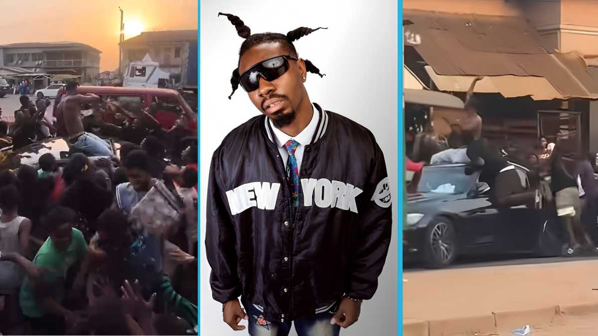 Clim Rapper Beeztrap KOTM: Fans Climb Onto Rapper's Moving Car As He Sprays Cash In ...