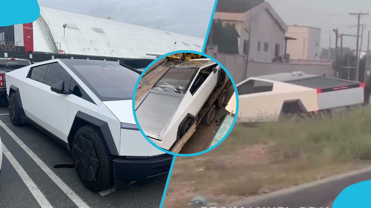 White Cybertruck crash in Spintex involves popular business mogul