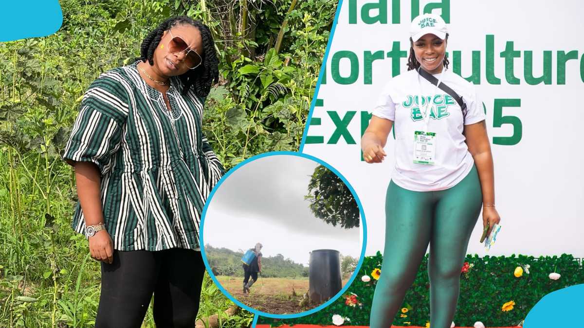 Ghanaians praise Shatta Wale's baby mama Michy as she sprays a vast land by herself