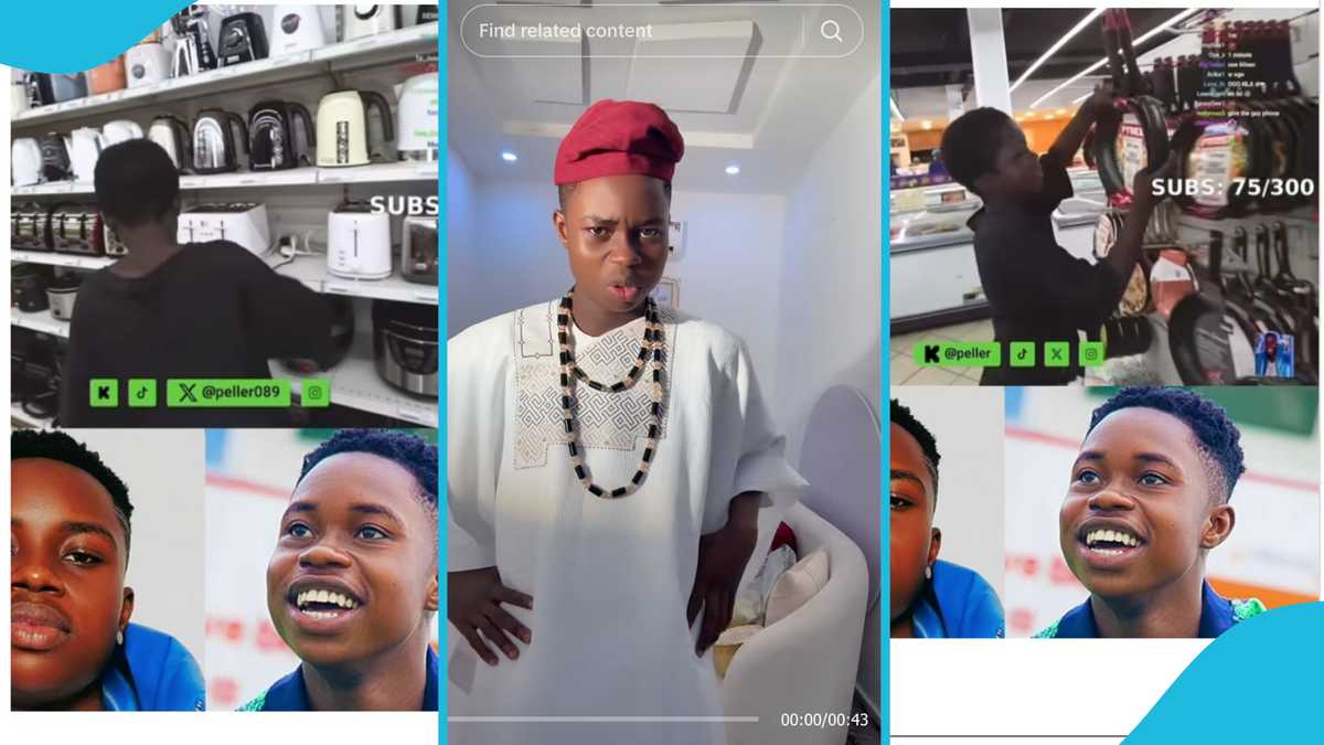 Peller watches in regret as a homeless Ghanaian kid grabs kitchen appliances during a 30-second shopping spree