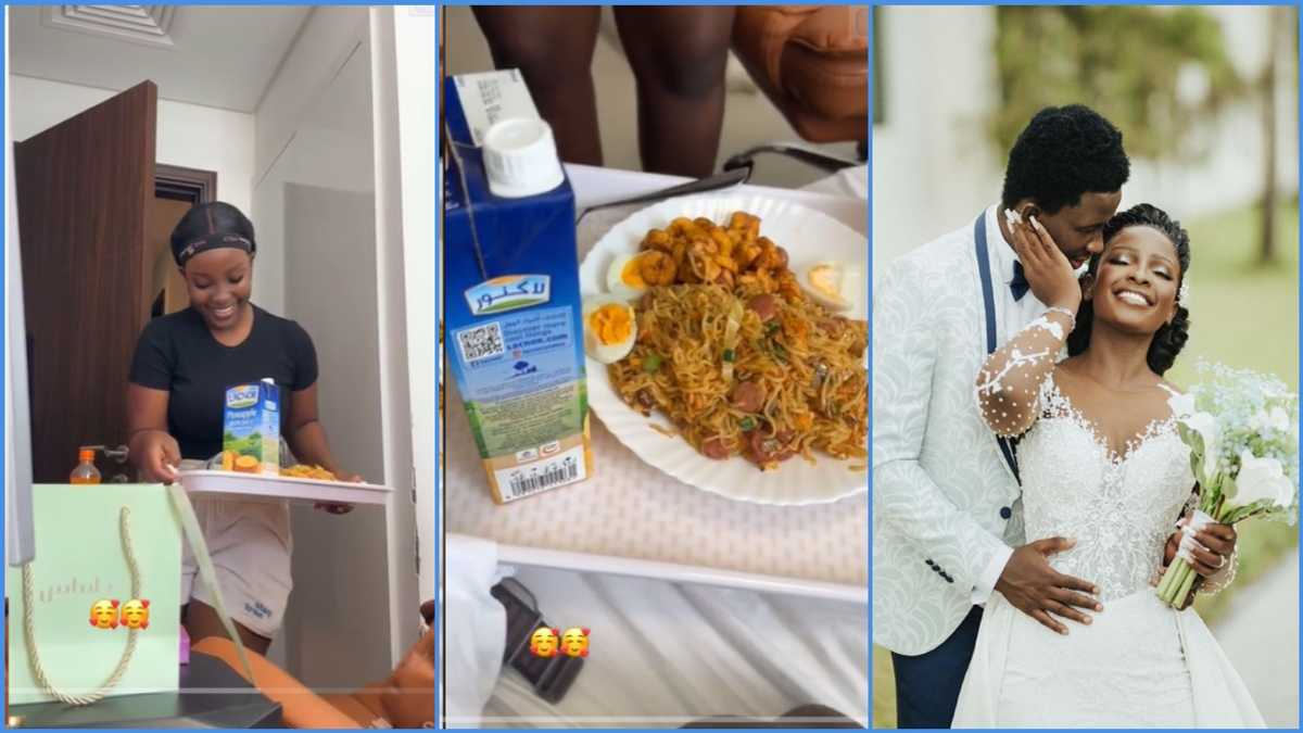 Kojo Forex Gets Served Tasty looking Lunch By His Beautiful Wife In kojo-forex-gets-served-tasty-looking-lunch-by-his-beautiful-wife-in