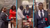 Shugatiti proudly rocks a slanted frontal lace hairstyle at her private birthday dinner