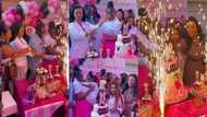 Video of the lovely moment McBrown, Schwar, Moesha & others joined Tracey Boakye's daughter to cut her 1st birthday cake