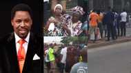 Live: Tears flow as hundreds gather at TB Joshua's church to mourn his death in video