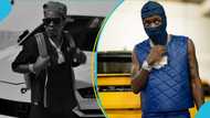 Shatta Wale recklessly speeds off in his Lamborghini Urus after throwing a bundle of GH₵20 notes on fans