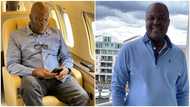 Ibrahim Mahama flaunts private jet life, many hail him as he gives thanks to God, photo emerges