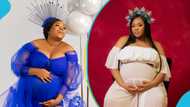 United showbiz host MzGee looks radiant in 4 elegant outfits for her glamorous pregnancy photoshoot