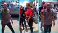 Bridget Otoo's husband angrily storms police station to defend his after OccupyJulorbiHouse assault (Video)