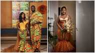 Gorgeous Ghanaian bride channels Anita Sefa Boakye as she walks down the aisle in stunning kente gown