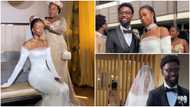 Ghanaian bride trends with classy wedding gown similar to Meghan Markle's Givenchy wedding dress