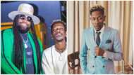 Shatta Wale welcomes Grammy Award winner Gramp Morgan ahead of Gramp's upcoming collaboration on his album (photos)