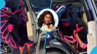 Salma Mumin trends as she struggles to get down from her Range Rover while rocking a butterfly dress