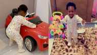 Priceless moment - Video of Medikal and Fella Makafui's daughter taking her first steps warms hearts