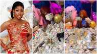 TikTok star Beauty Goddess swims in pool of cash that she was sprayed on birthday, video trends online