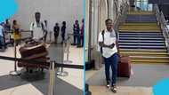 Young Ghanaian man delights as he moves from Ghana to UK to study for his master’s