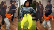 Beautiful diminutive lady exhibits confident dance moves, video wows peeps: "This is positive vibes"