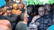 Ghanaian man gives Akufo-Addo a stern look at a funeral gathering in Kumasi