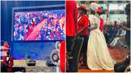 Lady who returned from UK dresses in wedding gown to church looking for a husband