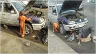 6-year-old mechanic boy causes massive stir online as photos of him working on car go viral; this is where the boy works