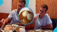 Dani Olmo eats banku in video, Ghanaians tell him to come for his Ghana card