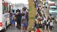 Photos of GH Police buses assisting stranded commuters pop up following 'trotro' strike