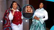 United Showbiz host MzGee breaks her own record as she slays in a black pleated two-piece outfit