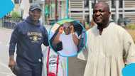 Appiah Stadium wears all-white, flexes in his new Prado: "I've bought a phone for Ibrahim Mahama"