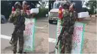 Cute video shows father travelling hours to surprise his soldier son with birthday cake & drink, many react
