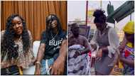 Stonebwoy's wife Dr Satekla dances Adowa on live tv, videos leaves many in awe