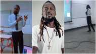 Legendary Ghanaian musician Samini goes back to school at 40; gives group presentation