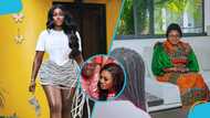 Gender Minister Agnes Naa Momo Lartey promises major support to Nana Akua Addo in visit, photos emerge
