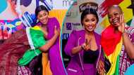 Nana Ama McBrown compliments Adu Sarfowaah's beauty, supports her at her GWR speech-a-thon