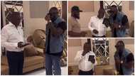 Medikal and Dr Ernest Ofori Sarpong chill inside his plush mansion, video pops up