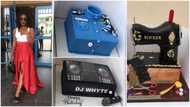 Creative lady bakes police uniform, sewing machine cakes, photos cause massive stir