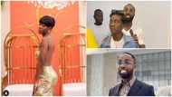 Harold Amenyah's wife wins over the internet with her stylish white top and denim shorts at Kojo Soboh's birthday hangout
