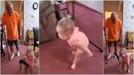 Cute Little Kid Imitates Grandpa Who Uses Stick, Walks Like Old Man in Funny Video, Many Can't Stop Laughing